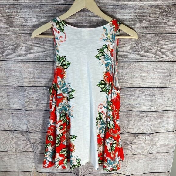 Anthro Akemi + Kin Gardenia Print Tank Asymmetrical Top Sz S - Picture 3 of 6